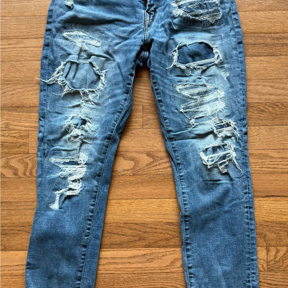 Distressed Blue Women's Jeans
